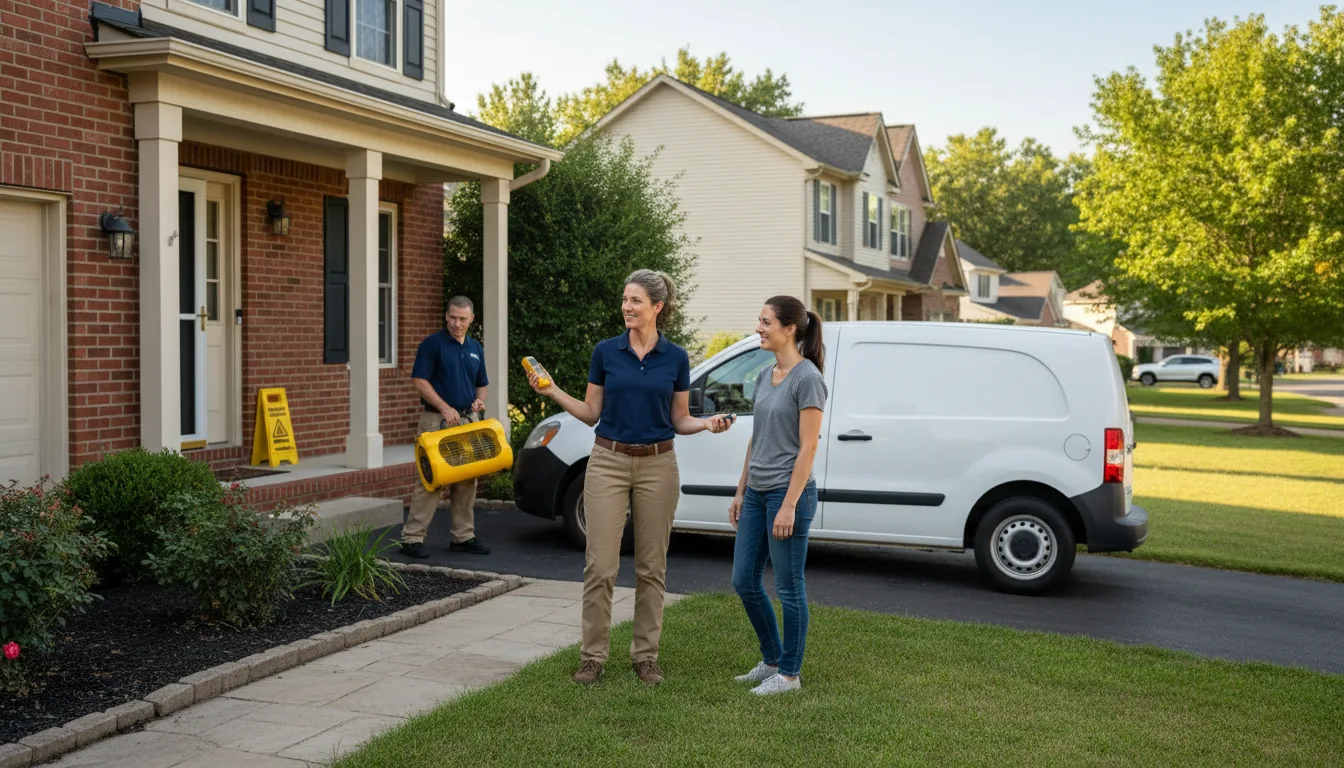Residential water damage restoration in College Station, TX